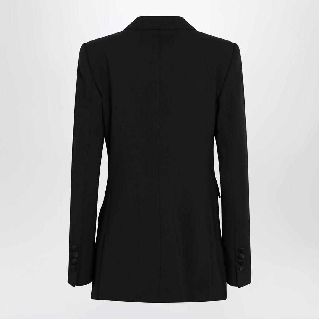 Dolce&amp;Gabbana - Double-breasted virgin wool jacket in black
