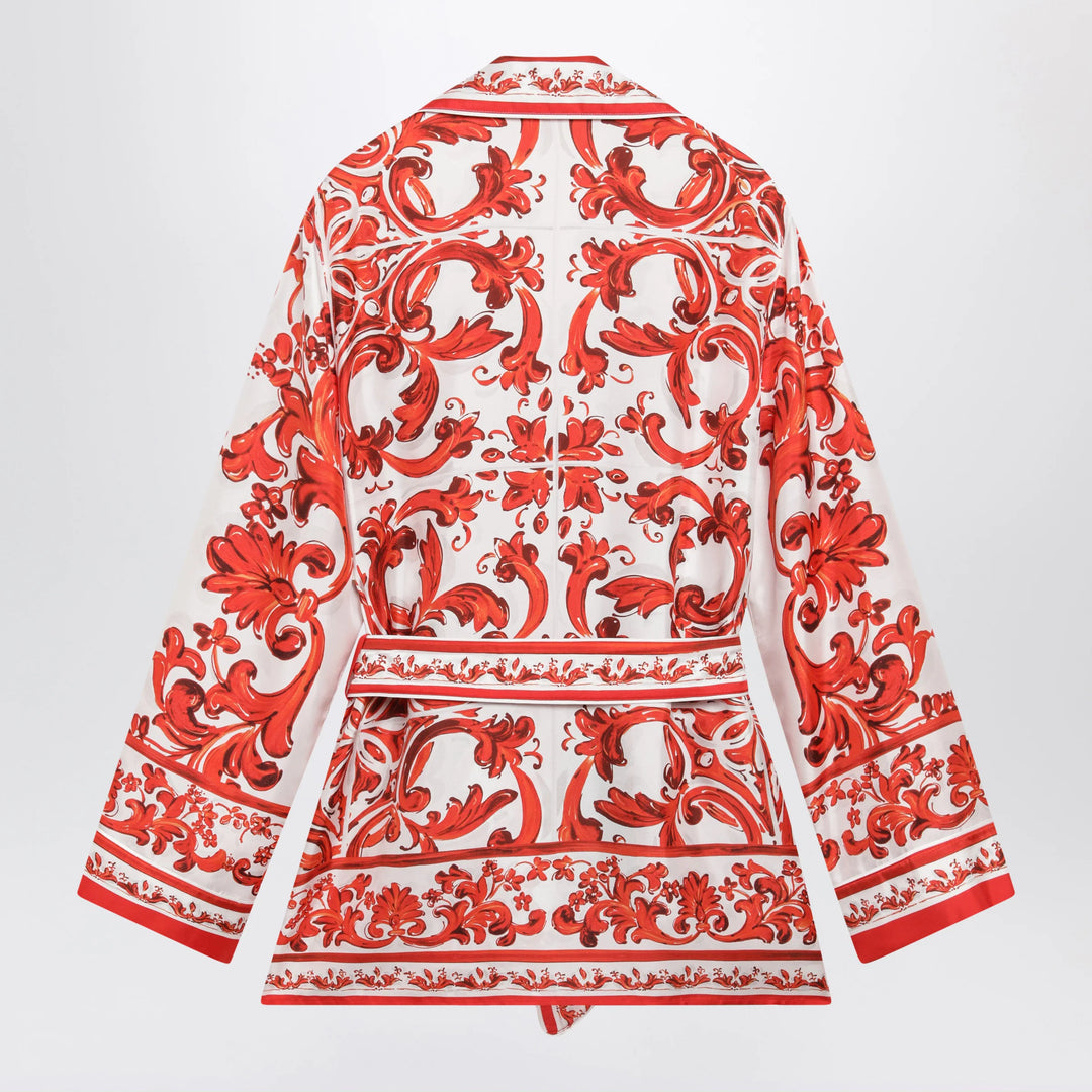 Dolce&amp;Gabbana - Vanity shirt in silk with majolica print, multicolor