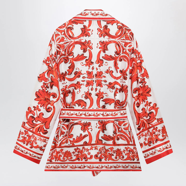 Dolce&amp;Gabbana - Vanity shirt in silk with majolica print, multicolor