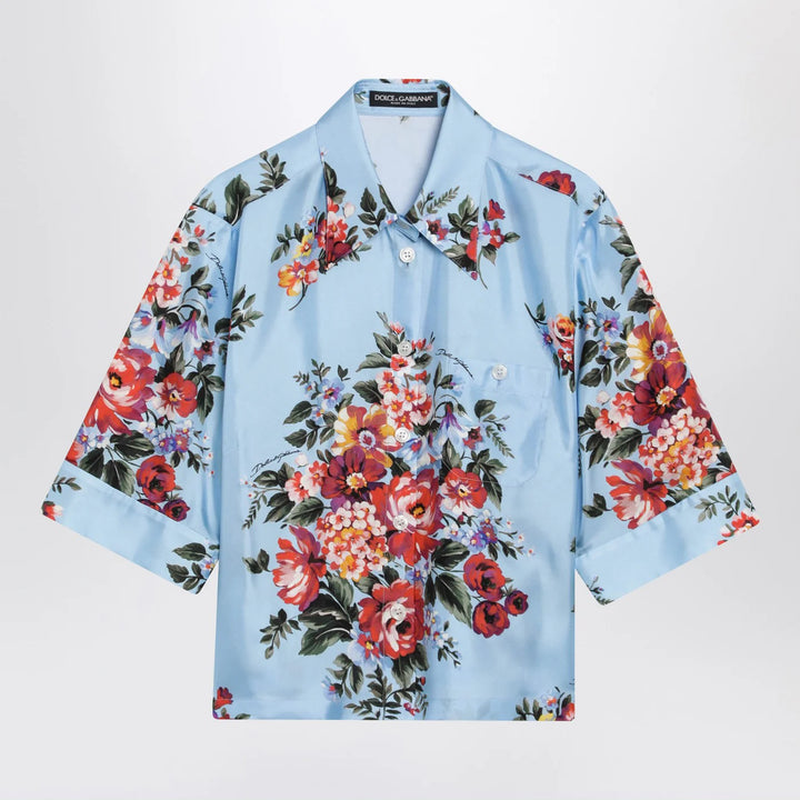 Dolce&amp;Gabbana - Silk twill shirt with floral print