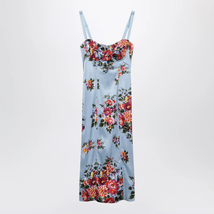 Dolce&amp;Gabbana - Midi dress in twill with floral print