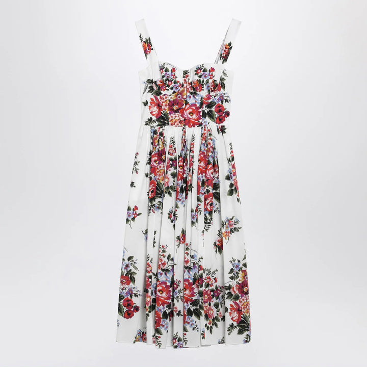 Dolce&amp;Gabbana - White dress with floral print