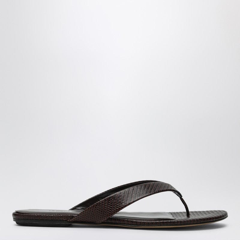 Shoes Le Monde Béryl - Brown leather flip-flops - 37 IT Brand