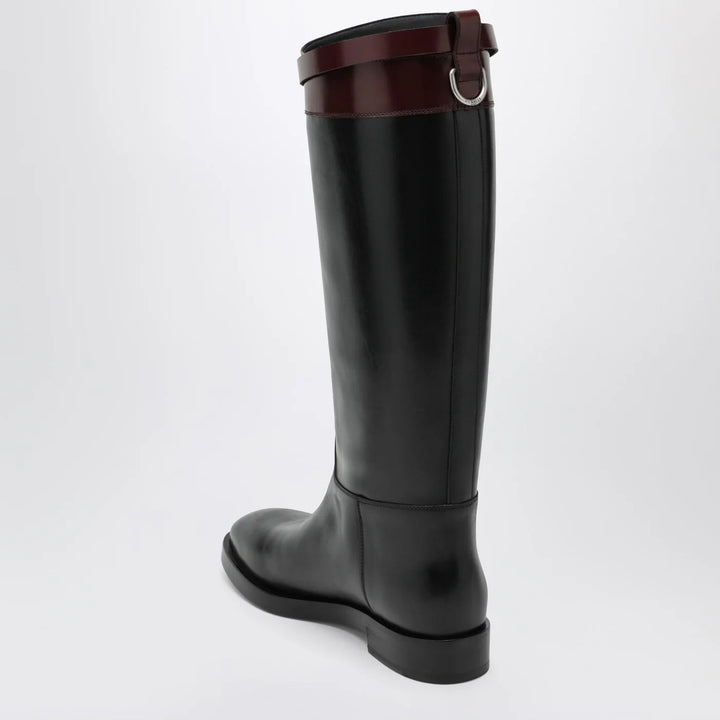 Durazzi Milano - Black/burgundy two-tone boots