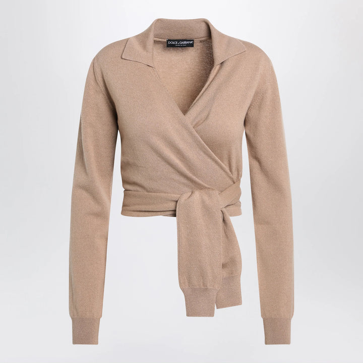Dolce&amp;Gabbana - Beige wrap cardigan in cashmere