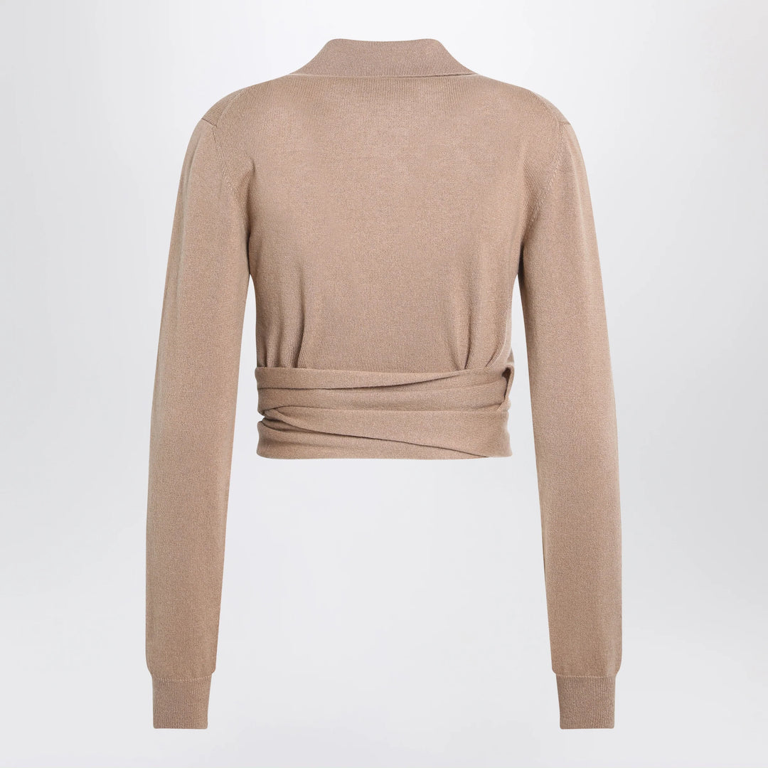 Dolce&amp;Gabbana - Beige wrap cardigan in cashmere