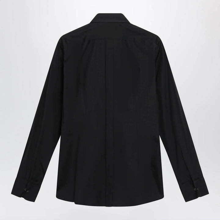 Dolce&amp;Gabbana - Gold-fit tuxedo shirt in cotton poplin, black
