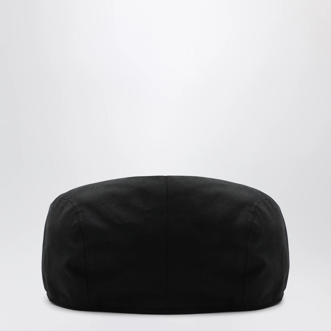 Dolce&amp;Gabbana - Black cotton gabardine flat cap