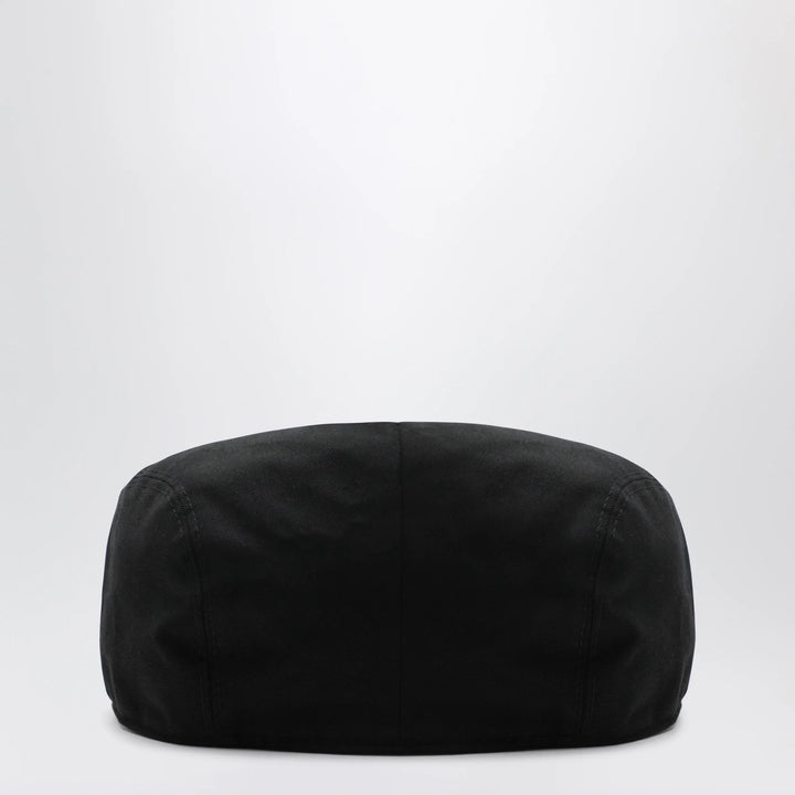 Dolce&amp;Gabbana - Black cotton gabardine flat cap