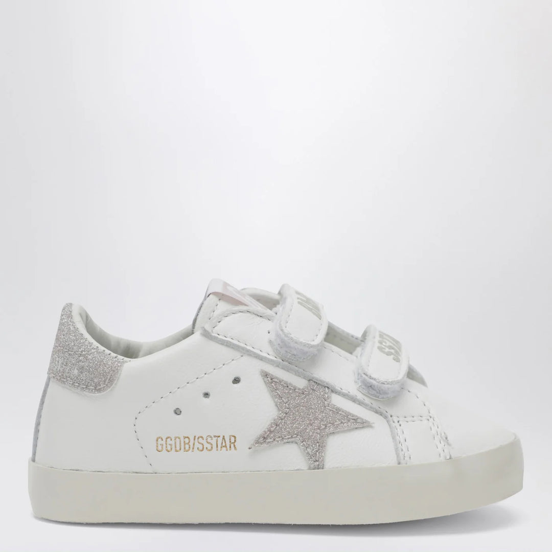 Golden Goose - Baby Old School Sneakers in white/platinum