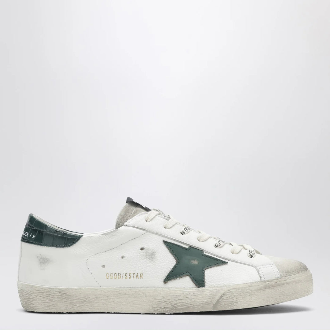 Golden Goose - Super-Star Sneakers in white/green