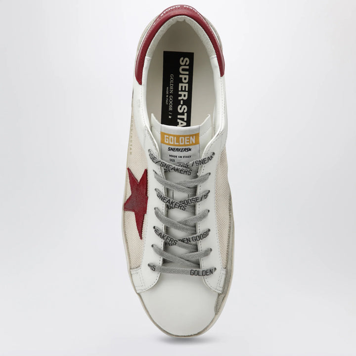 Golden Goose - Golden Goose Super-Star sneakers in beige/white/red