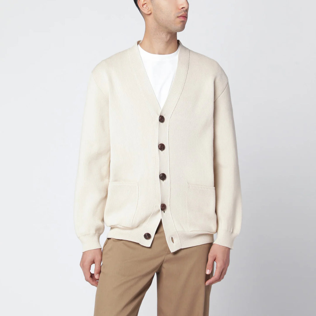 Golden Goose - Beige cotton-blend cardigan
