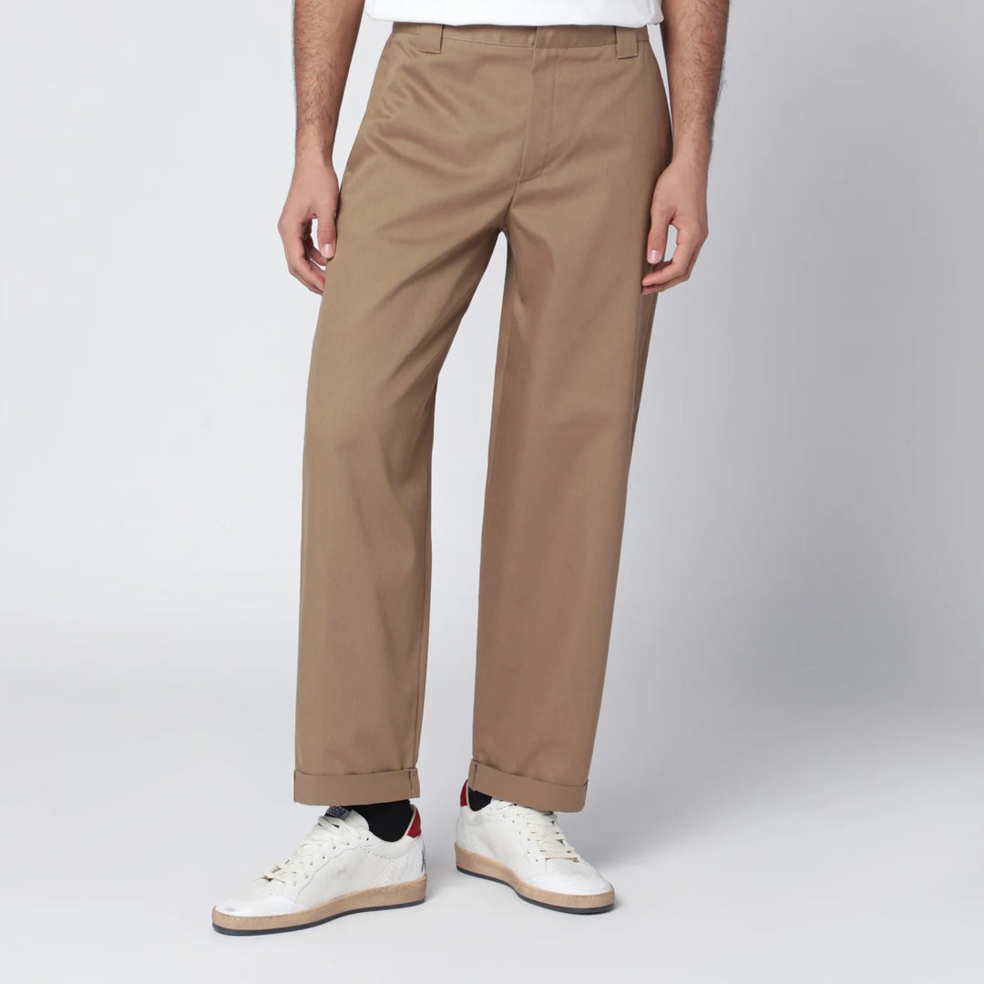 Golden Goose - Beige cotton-blend trousers