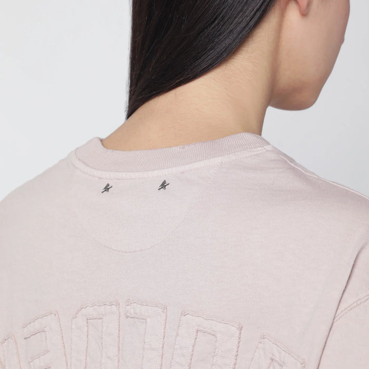 Golden Goose - Pink T-shirt with reversed logo lettering on the back