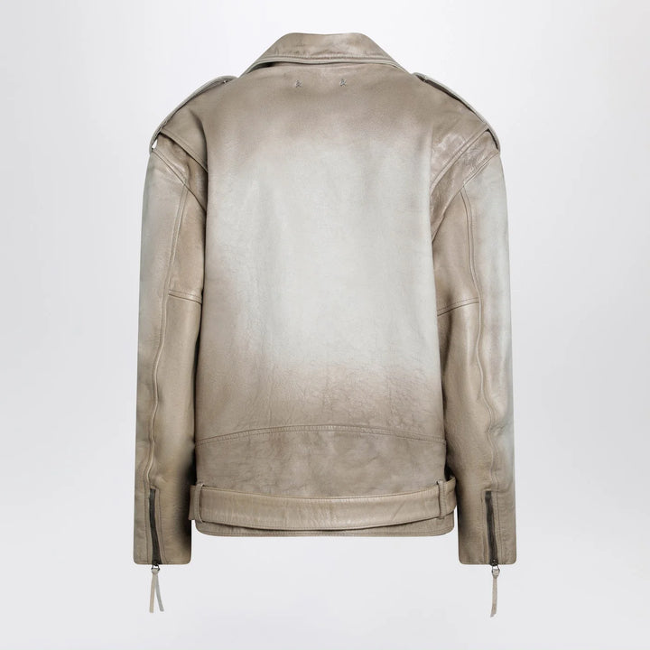 Golden Goose - Beige leather Phoebe jacket