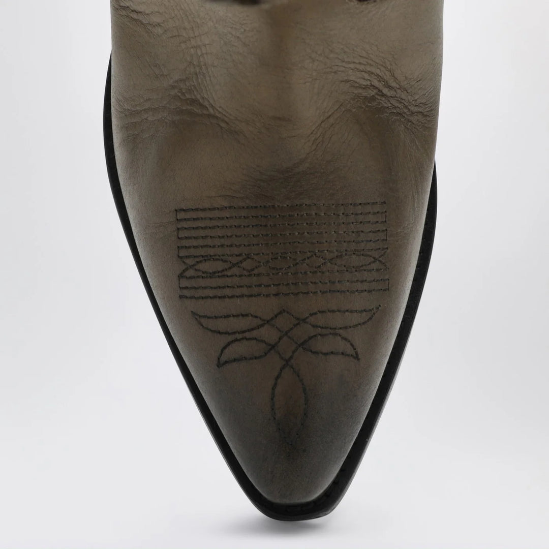 Golden Goose - Wish Star boots in khaki leather and suede