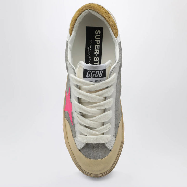 Golden Goose - Super-Star Sneakers in taupe/fuchsia/ochre