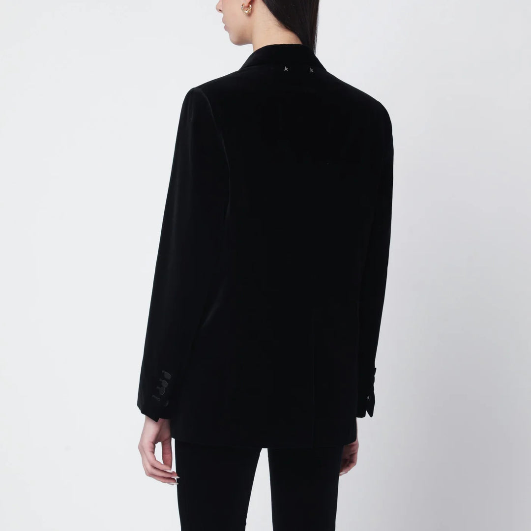 Golden Goose - Black velvet jacket with satin lapels
