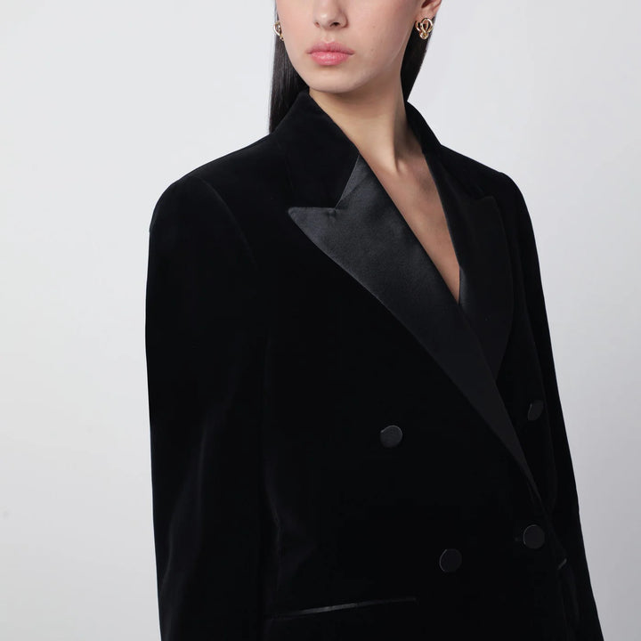 Golden Goose - Black velvet jacket with satin lapels