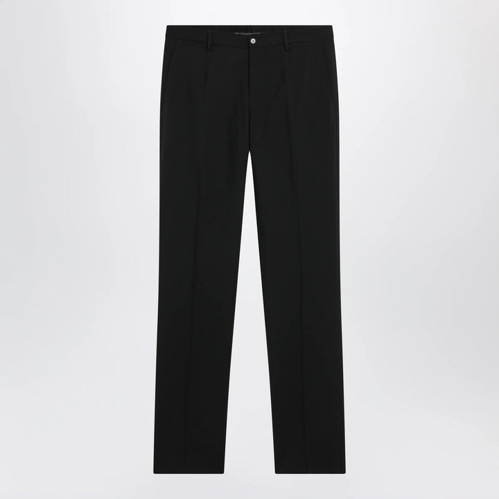 Dolce&amp;Gabbana - Tailored stretch wool trousers in black