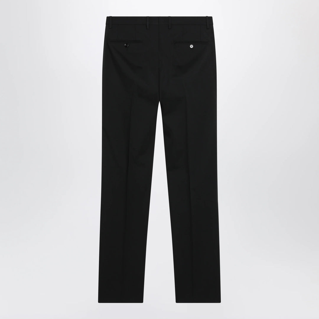 Dolce&amp;Gabbana - Tailored stretch wool trousers in black