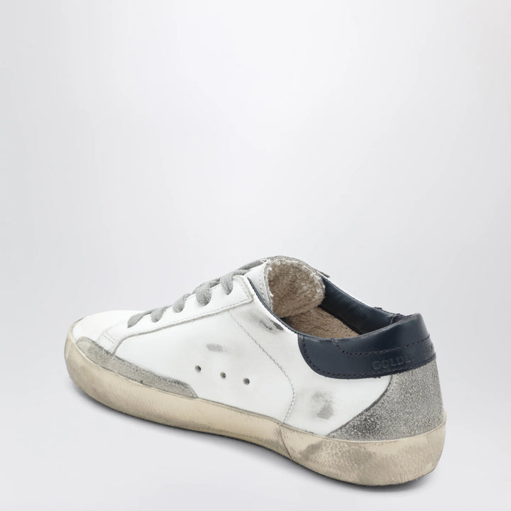 Golden Goose - Super-Star Sneakers in white/navy blue