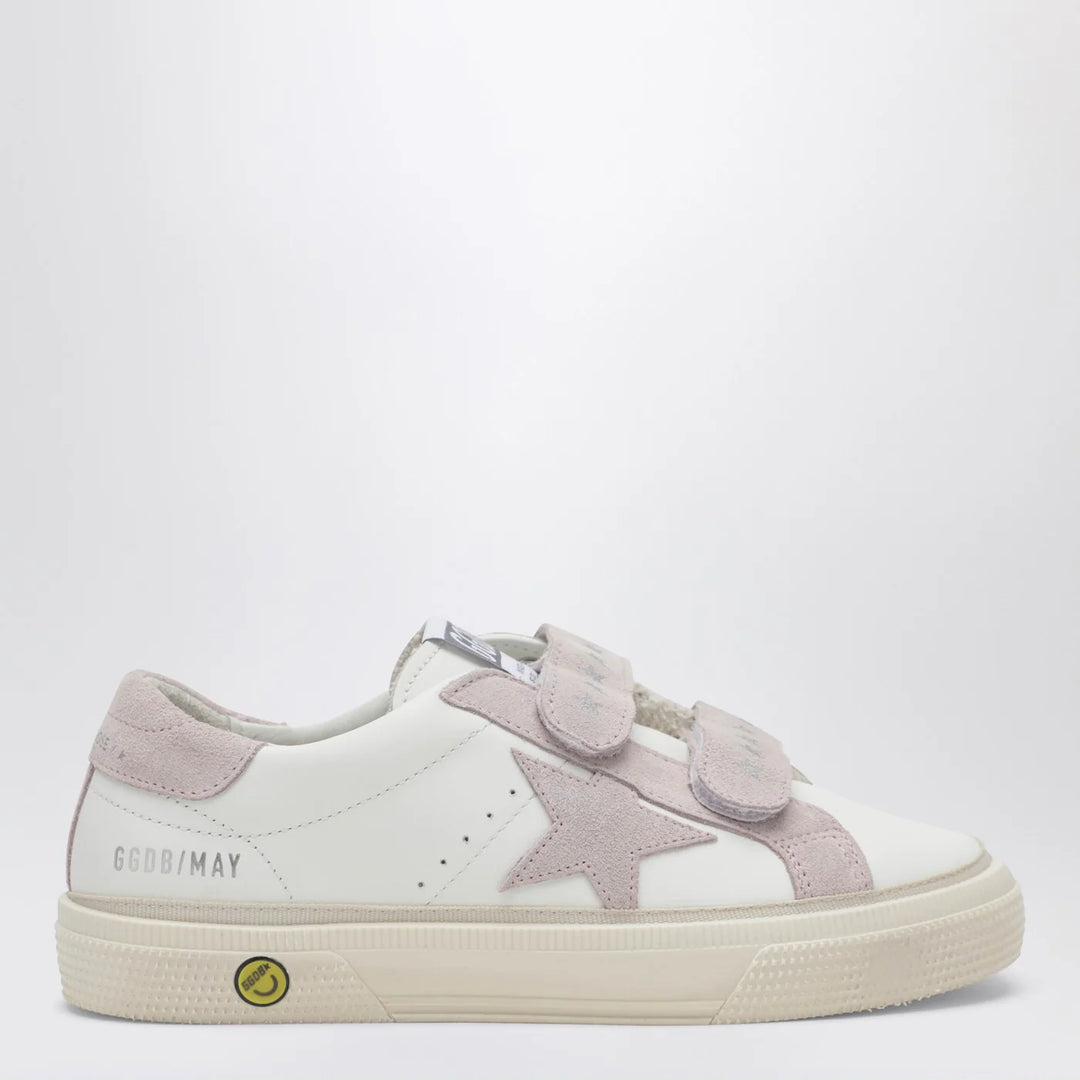 Golden Goose - May School Sneakers in white/pink