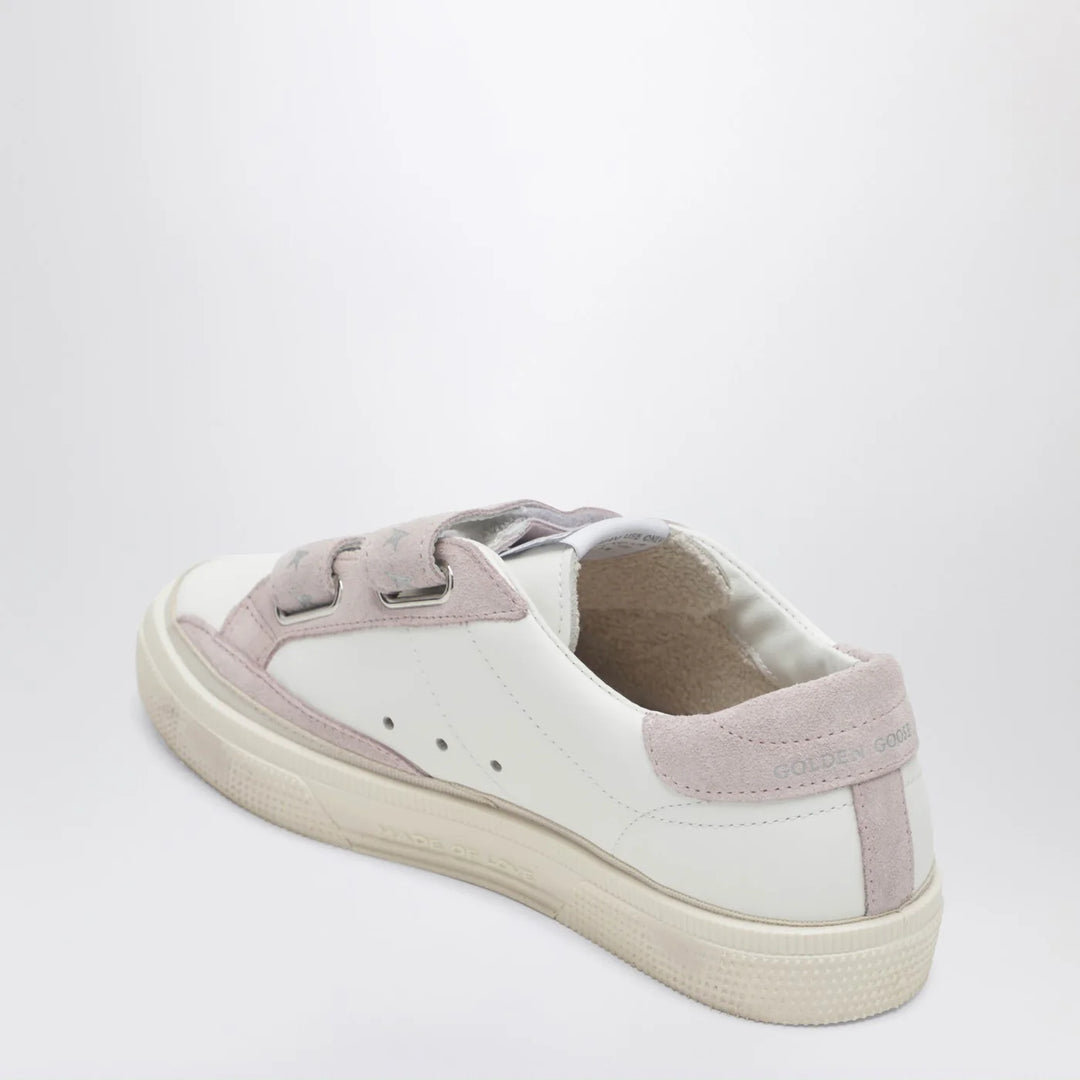 Golden Goose - May School Sneakers in white/pink