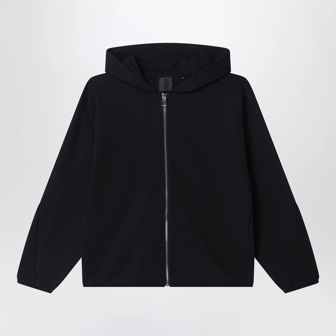 Givenchy - Black zip-up sweatshirt with logo embroidery
