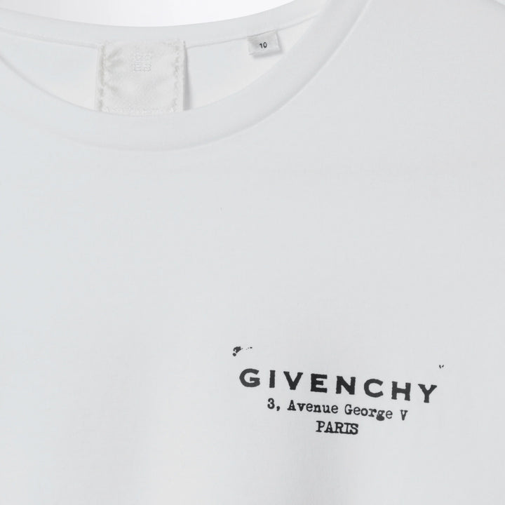 Givenchy - White cropped T-shirt with logo print