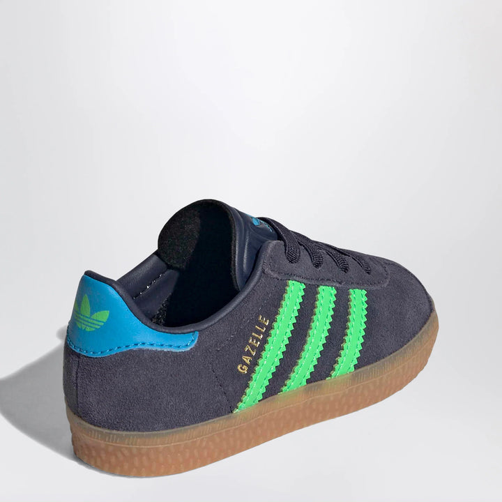adidas Originals - Blue/green Gazelle trainers with elastic laces