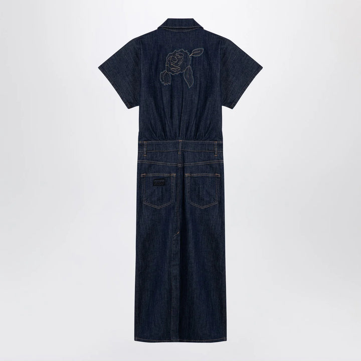 GANNI - Blue midi dress in organic denim