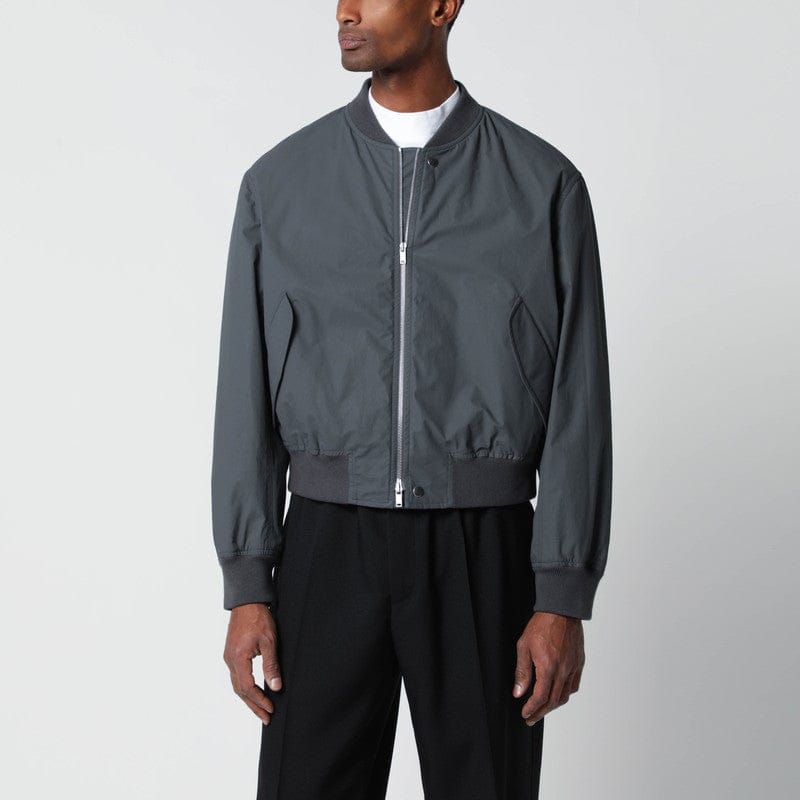 Coats & Jackets Jil Sander - Grey cotton zip-up bomber jacket - 52 IT Brand