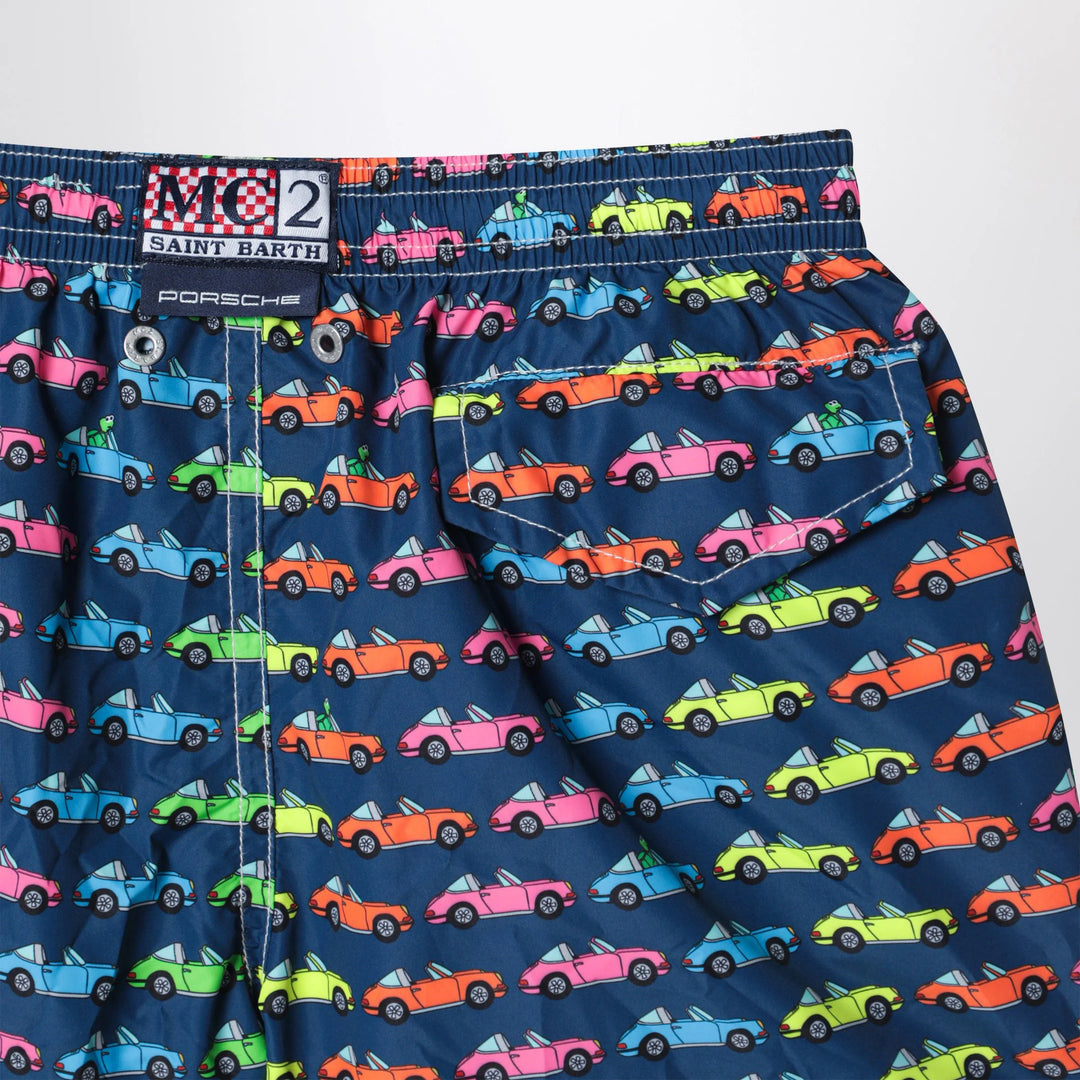 MC2 Saint Barth - Jean swim shorts with car print