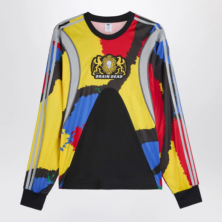 adidas x Brain Dead - Black/Eqt Yellow jersey with logo patch