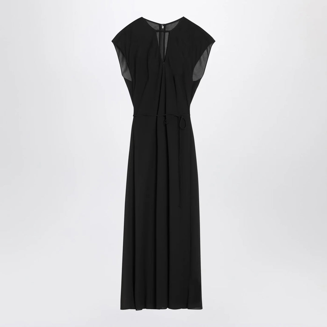 Calvin Klein - Black midi dress with belt