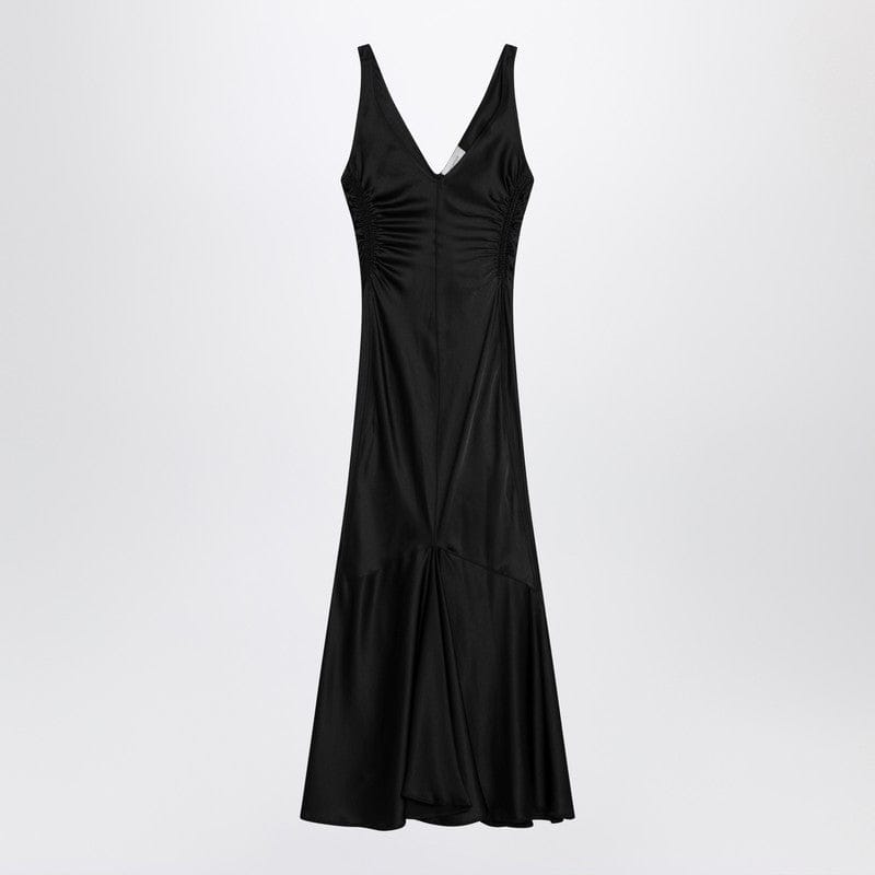 Dresses Sportmax - Long black dress in satin - 40 IT Brand