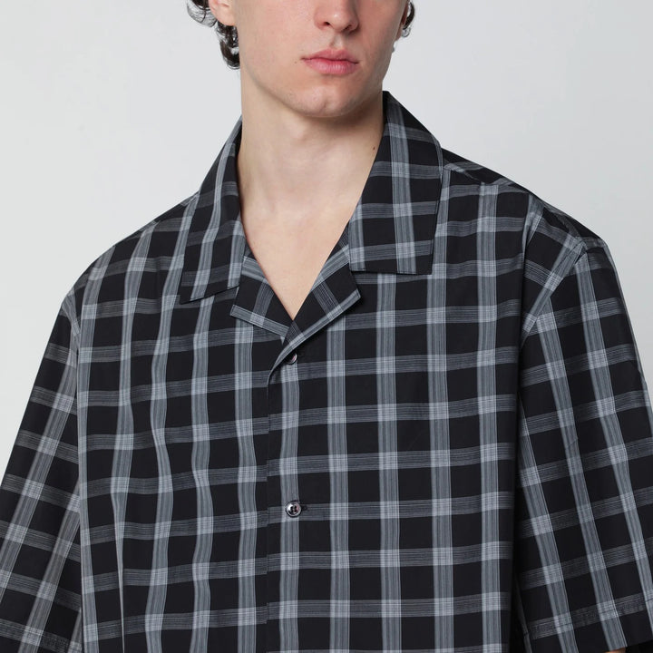 STUDIO NICHOLSON - Kline shirt black check pattern