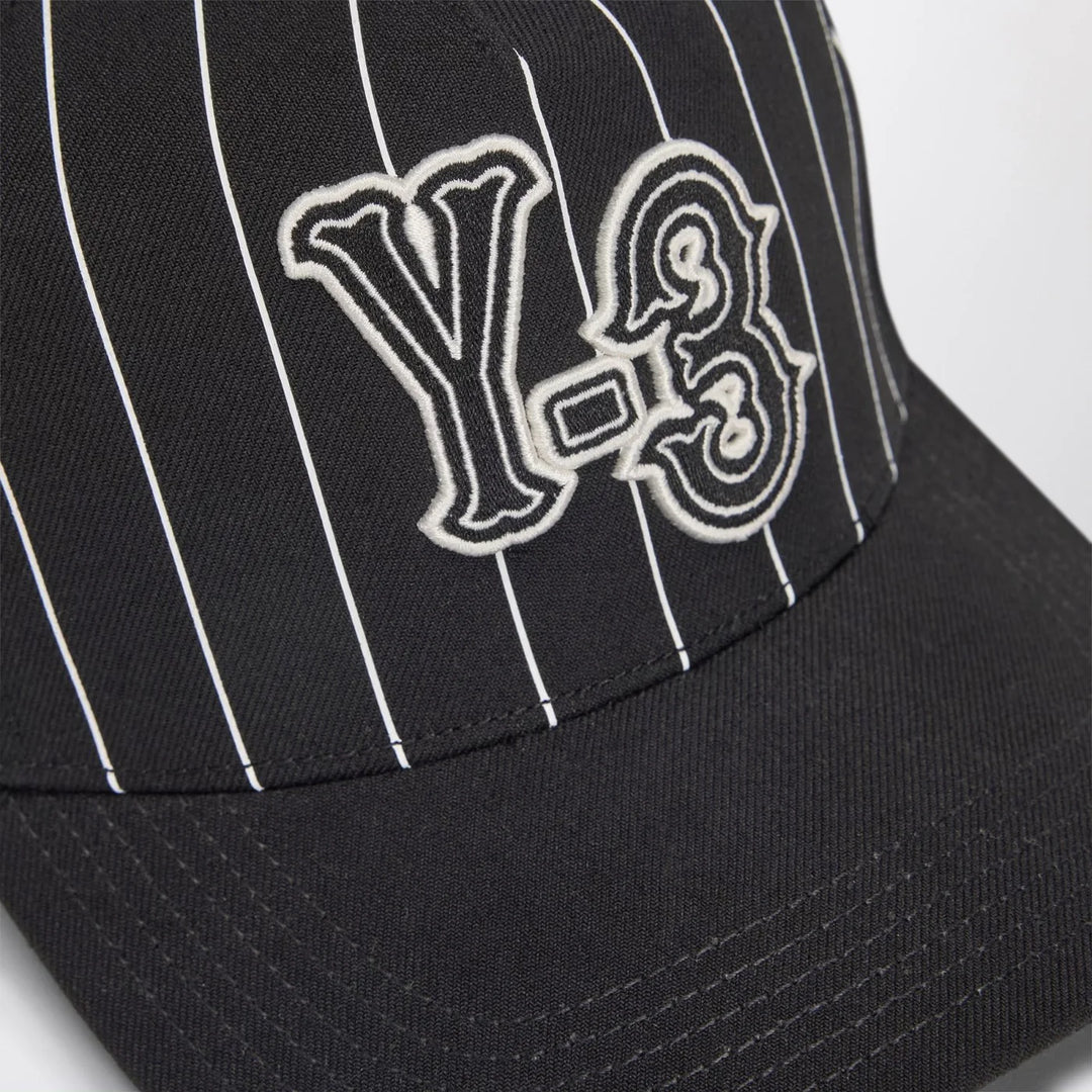 adidas Y-3 - Baseball cap in black pinstripe