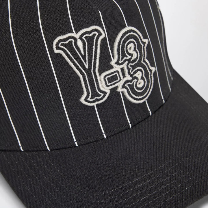 adidas Y-3 - Baseball cap in black pinstripe