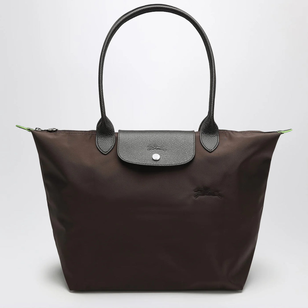 Longchamp - Mocha coloured Le Pliage Green L bag