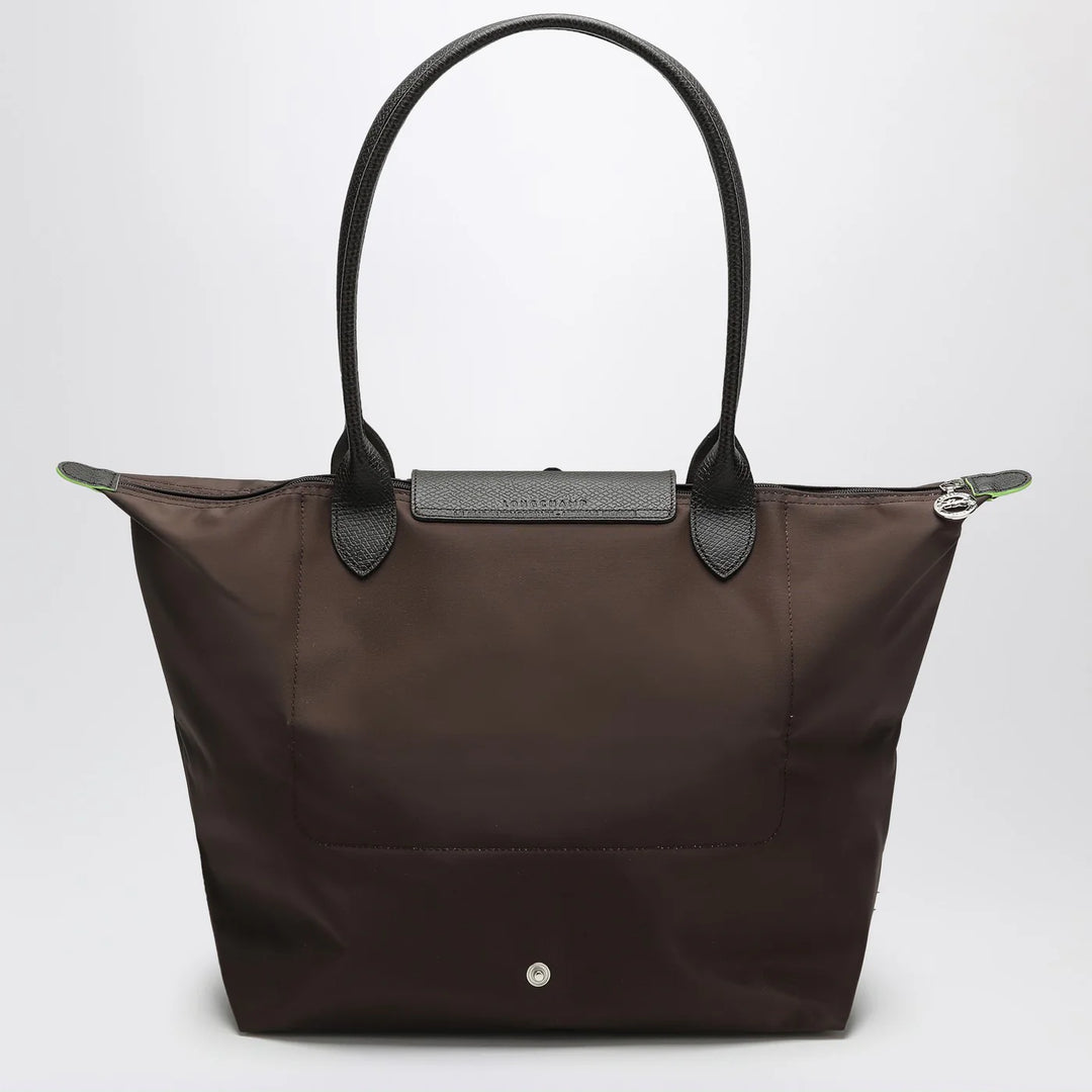 Longchamp - Mocha coloured Le Pliage Green L bag