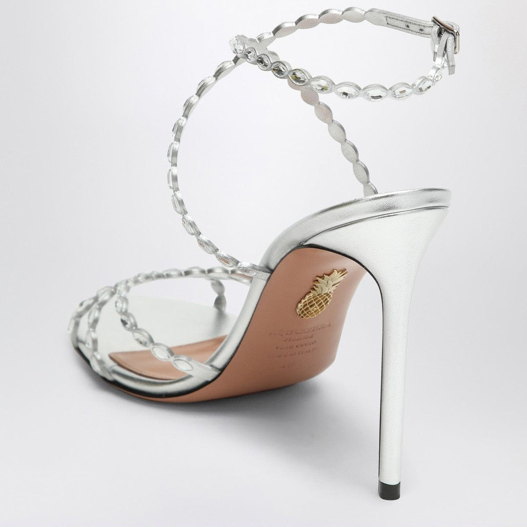 Sandals 41 Aquazzura Love Struck silver sandals with crystals Brand