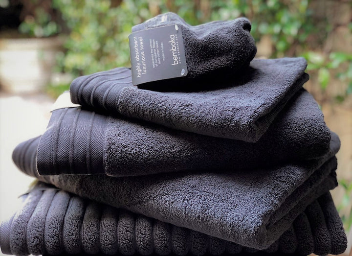 Bemboka Pure Cotton Hand Towel - Luxe Charcoal