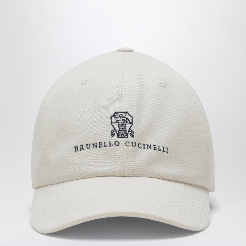 Hats Brunello Cucinelli - White cotton baseball cap - L Brand