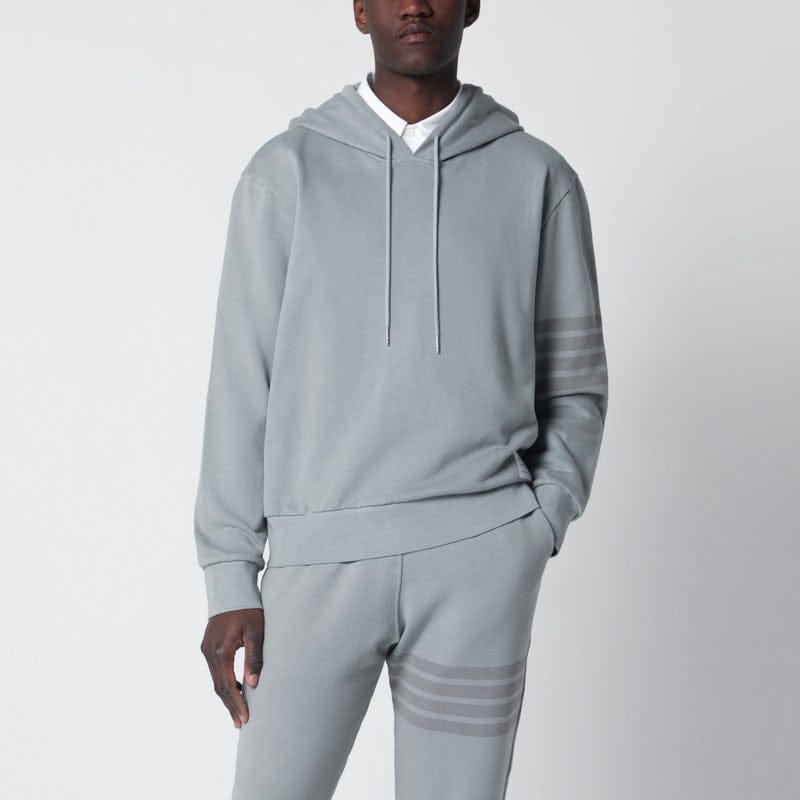 Shirts & Tops Thom Browne - Grey cotton hooded sweatshirt - 2 Brand