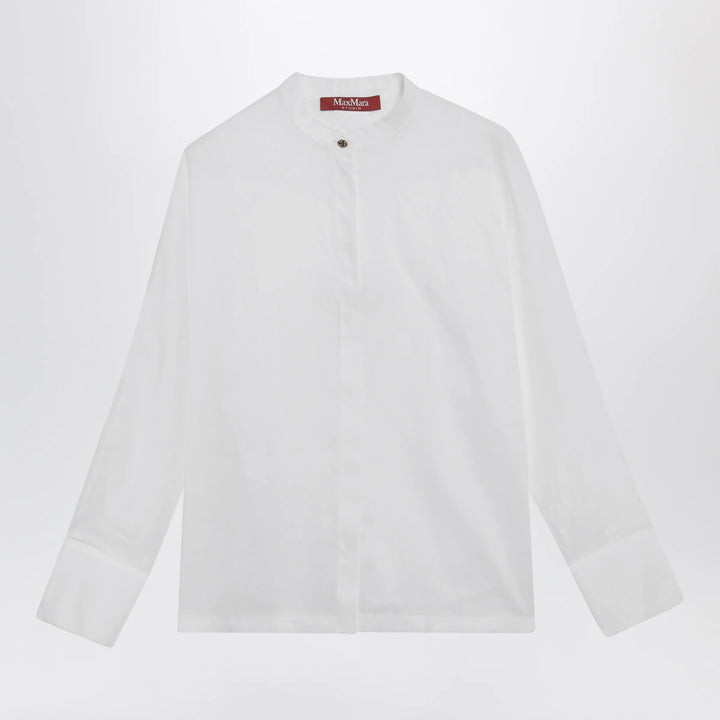 Max Mara Studio - Baldili ramie canvas shirt in white