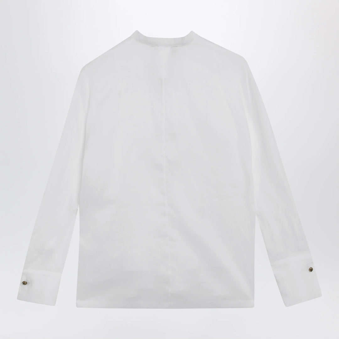 Max Mara Studio - Baldili ramie canvas shirt in white