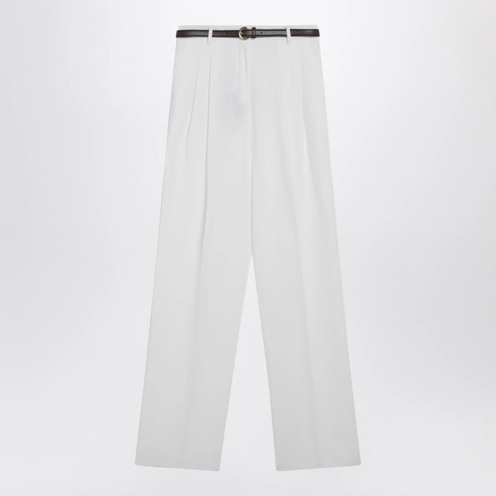 Max Mara Studio - White cotton trousers